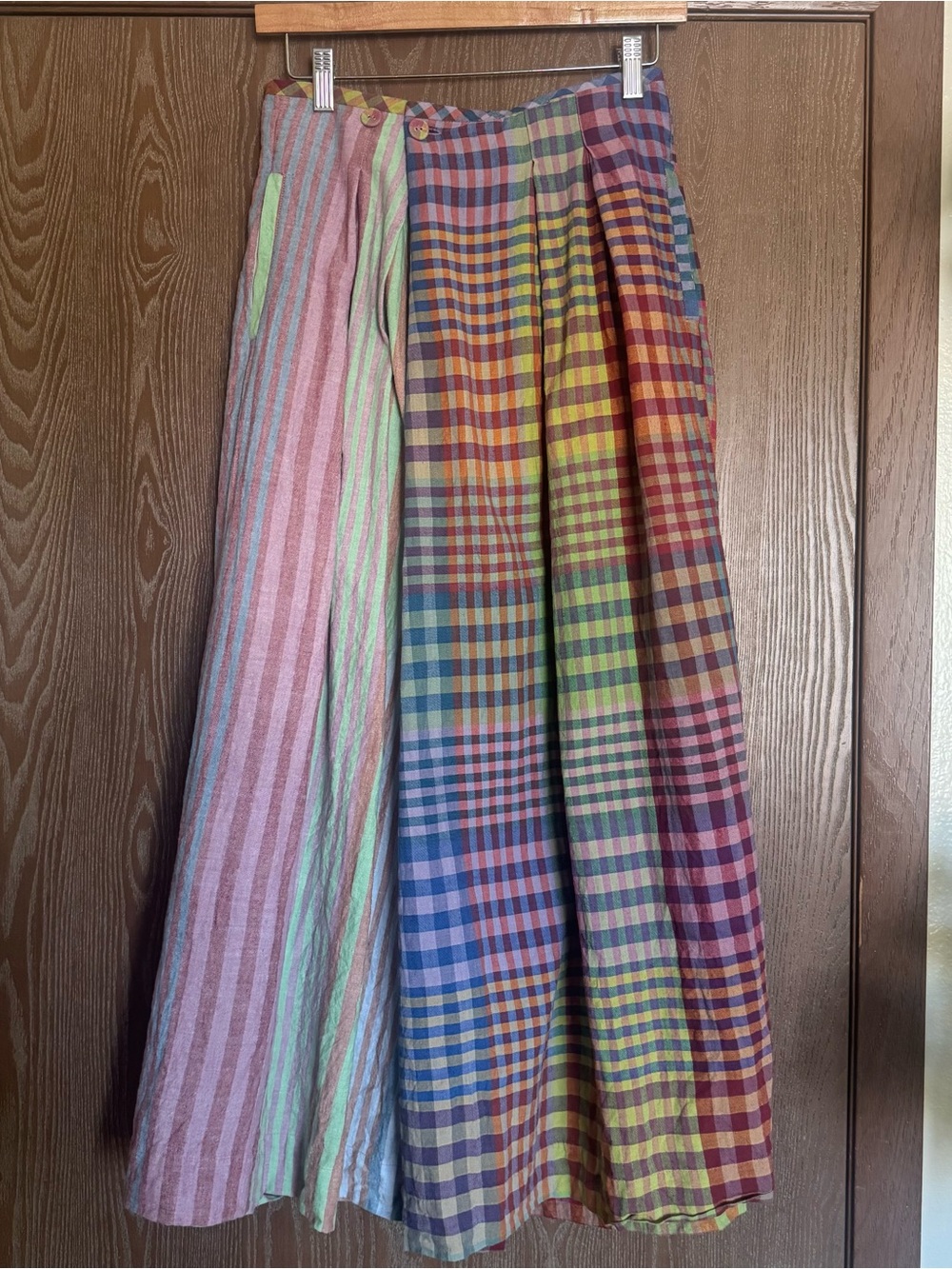 Rujuta Sheth Multicolor Plaid & Stripe Maxi Pants